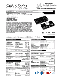 Datasheet SNX15-48S3V3 manufacturer Power-One