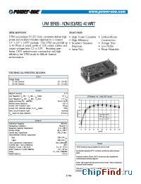 Datasheet UPM502.1 производства Power-One