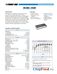 Datasheet VWS100YJ manufacturer Power-One