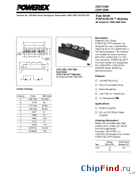 Datasheet CD411260 manufacturer Powerex
