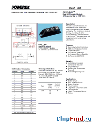 Datasheet CD430840A manufacturer Powerex
