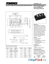 Datasheet CM100DU-12F manufacturer Powerex