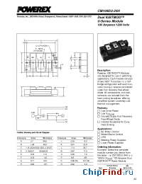 Datasheet CM100DU-24H manufacturer Powerex