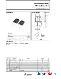 Datasheet FS100SMJ-03 manufacturer Powerex