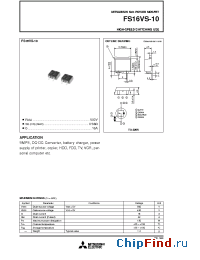 Datasheet FS16VS-10 manufacturer Powerex
