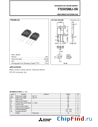 Datasheet FS50SMJ-06 manufacturer Powerex