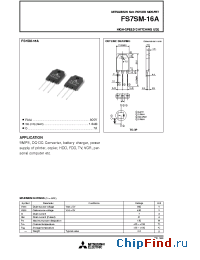 Datasheet FS7SM-16A manufacturer Powerex