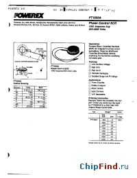 Datasheet FT1000A manufacturer Powerex