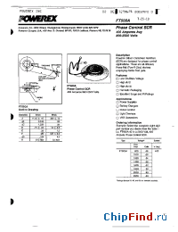 Datasheet FT500A manufacturer Powerex