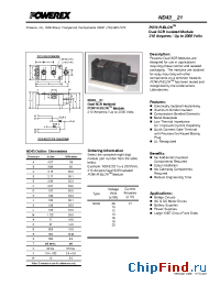 Datasheet ND431621 manufacturer Powerex