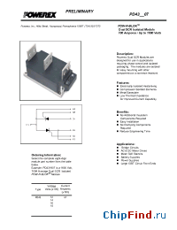 Datasheet PD430607 manufacturer Powerex