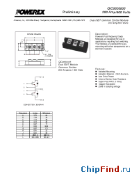 Datasheet QIC0620003 manufacturer Powerex
