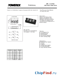 Datasheet QR1410T30 manufacturer Powerex