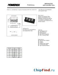 Datasheet QRS0640T30 manufacturer Powerex