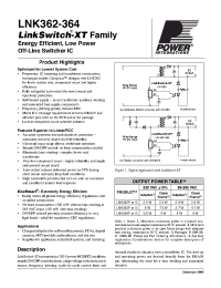 Datasheet LNK364G manufacturer Power Integrations