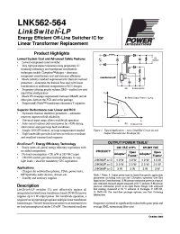 Datasheet LNK562G manufacturer Power Integrations