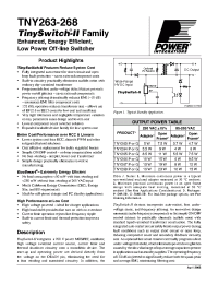 Datasheet TNY263 manufacturer Power Integrations