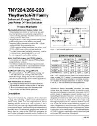 Datasheet TNY264 manufacturer Power Integrations