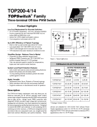 Datasheet TOP200 manufacturer Power Integrations