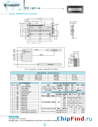 Datasheet PC1601 manufacturer Powertip