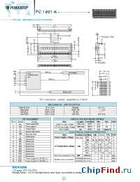 Datasheet PC1601-K manufacturer Powertip
