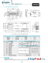 Datasheet PC1602-K-Y4 manufacturer Powertip