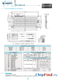 Datasheet PC2004-M manufacturer Powertip