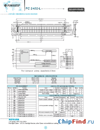 Datasheet PC2402-L manufacturer Powertip