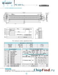 Datasheet PC4001-L производства Powertip