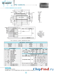 Datasheet PG12232-A manufacturer Powertip