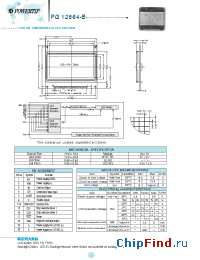 Datasheet PG12864-B manufacturer Powertip