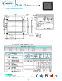 Datasheet PG192128-A manufacturer Powertip