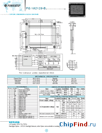 Datasheet PG192128-B manufacturer Powertip