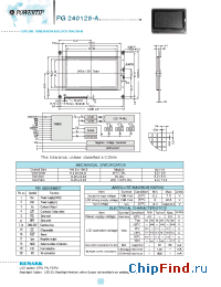 Datasheet PG240128 manufacturer Powertip