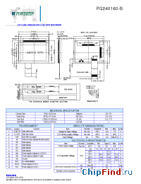 Datasheet PG240160-B manufacturer Powertip