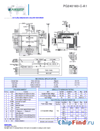 Datasheet PG240160-C-A1 manufacturer Powertip