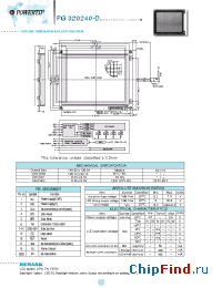 Datasheet PG320240-D manufacturer Powertip