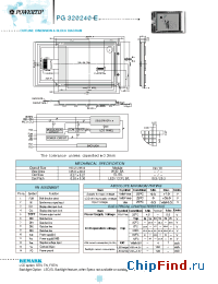 Datasheet PG320240-E manufacturer Powertip