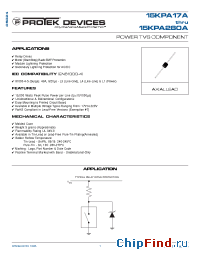 Datasheet 15KPA45A manufacturer Protek