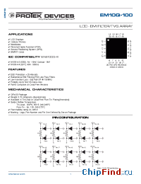 Datasheet EM10Q-100 manufacturer Protek