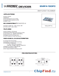 Datasheet EMIF4-100FC manufacturer Protek