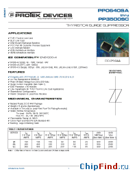 Datasheet PP0300SB manufacturer Protek