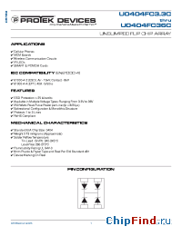 Datasheet U0404FC05C manufacturer Protek