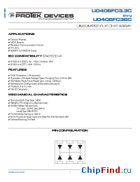 Datasheet U0406FC12C manufacturer Protek