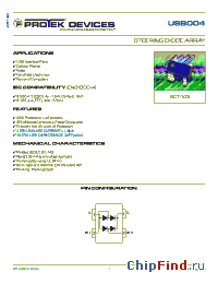 Datasheet USB004 производства Protek