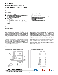 Datasheet P3C1256-12C manufacturer Pyramid