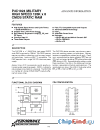 Datasheet P4C1024-20J3C manufacturer Pyramid