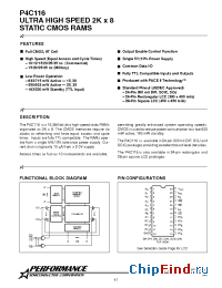 Datasheet P4C116-15LM manufacturer Pyramid