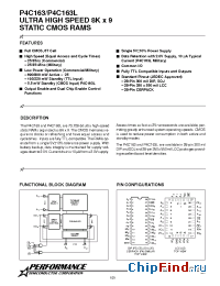 Datasheet P4C163-25CMB manufacturer Pyramid