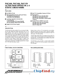 Datasheet P4C168-12PC manufacturer Pyramid